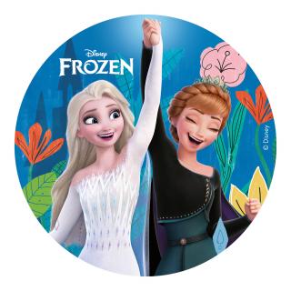 Jedlý obrázok Frozen Elsa a Anna kruh 15,5 cm (231408)