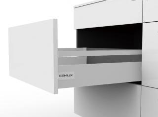 Cemux A Box zásuvka bílá H135 s relingem Délka: 300mm