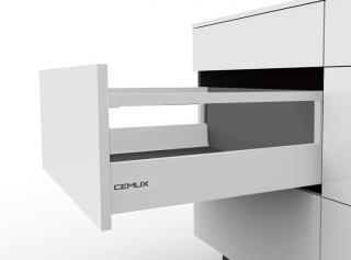 Cemux A Box zásuvka bílá H199 s relingem Délka: 550mm