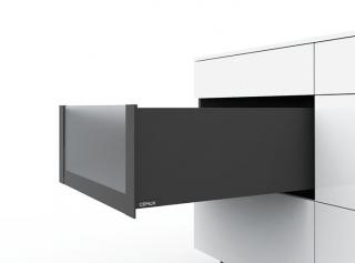 Cemux H Box SLIM vnitřní zásuvka H170 čelní sklo H199 antracit Délka: 400 mm