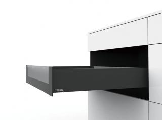 Cemux H Box SLIM vnitřní zásuvka H54 čelní sklo H84 antracit Délka: 400 mm