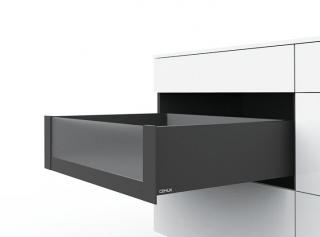 Cemux H Box SLIM vnitřní zásuvka H70 čelní sklo H167 antracit Délka: 450 mm