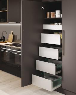 Cemux kování pro potravinovou skříň H Box SLIM sklo modul 450 mm bílá