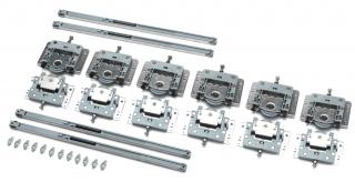 Cemux Linio TOP kování skříňové vložené dveře 50kg, 3 křídla + 4x tlumič