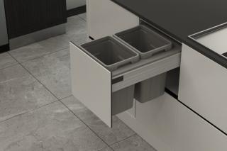 CEMUX Sorter Bins 400 mm - 2x13L, výška 340 mm + A Box antracit