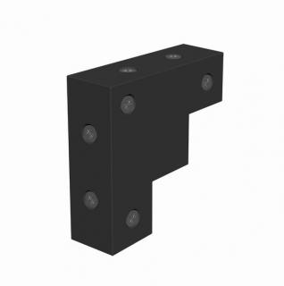 Valcomp Design line kovový ozdobný roh 75 x 75 x 25 mm, černý mat