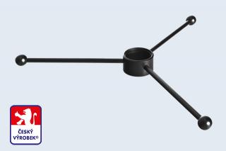 Věšák tříramenný Barva: černá mat, Délka: 200mm