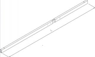 VOGA spojovací příčník EDGE teleskopický Délka: 1500mm