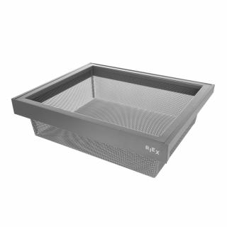 Výsuvný šatní mesh koš v rámu s dotlumením antracit Šířka skříňky: 700 mm