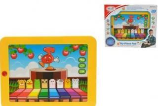 Elektronický tablet 3D piano se světlem a zvukem