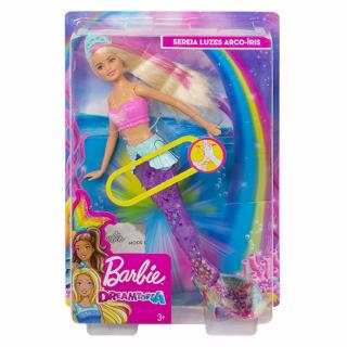 Mattel Barbie BRB SVÍTÍCÍ MOŘSKÁ PANNA S POHYBLIVÝM OCASEM BĚLOŠKA