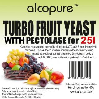 ALCOPURE TURBO FRUIT  (Kvasnice pálenkové)