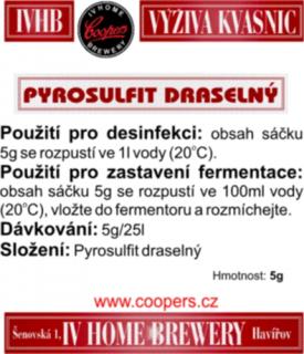 Pyrosulfit draselný (Stop fermentaci) 5g (Kvasnice)