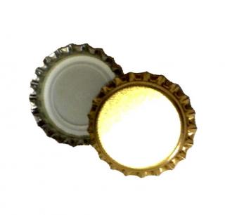 Uzávěry korunkové Ø 26 mm - zlaté (Zátkování láhví)