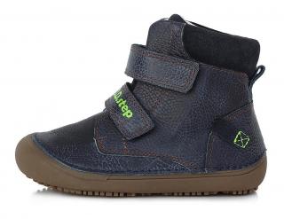 Chlapecká barefoot kotníková kožená obuv D.D.step A063-363