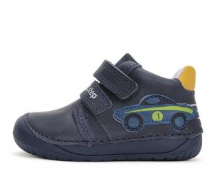 Chlapecká barefoot kožená obuv D.D.step S070-42393 s autem