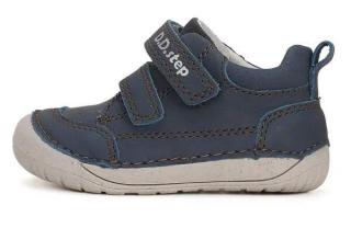 Chlapecké modré kožené boty D.D.step S070-41351 barefoot