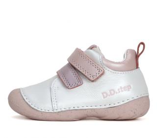 Dívčí bílé boty D.D.step S015-41509C (Kožená obuv D.D.step)