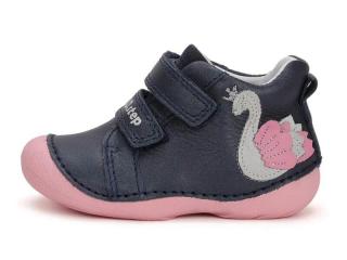 Dívčí kožená obuv D.D.step S015-42532 s labutí