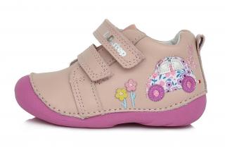 Dívčí růžové kožené boty D.D.step S015-341