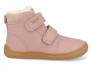 Dívčí růžové zimní kožené boty PROTETIKA DENY PINK