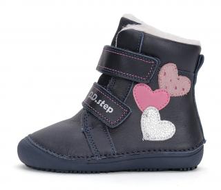 Dívčí zimní barefoot obuv D.D.step W063-42152