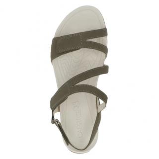 Khaki měkké kožené sandály CAPRICE 28105