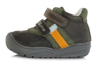Kotníkové zelené kožené boty D.D.step S071-325A