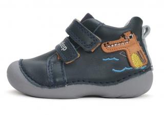 Modrá kožená obuv D.D.step S015-42325B
