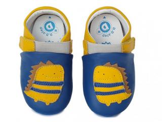 Modré kožené capáčky D.D.step K1596-735 (Barefoot capáčky)