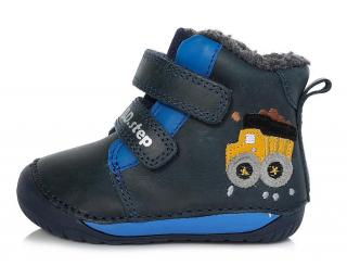 Modré zimní boty barefoot D.D.step W070-337A