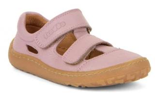 Růžové kožené barefoot sandály Froddo G3150266