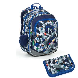SET školní batoh s penálem TOPGAL ELLY 19014 minecraft