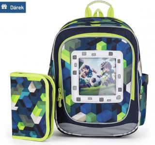 SET Školní batoh s penálem TOPGAL Endy 24015 minecraft