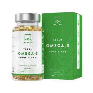 AAVALABS - Vegan Omega-3 z mořských řas (90 kapslí)