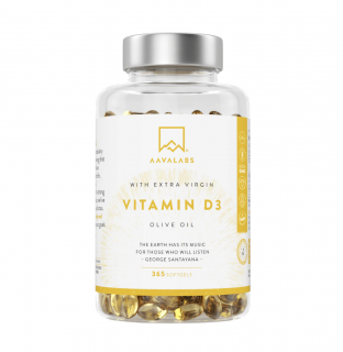 Aavalabs - Vitamin D3 1000IU (365 kapslí)