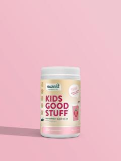 Nuzest - Kids Good Stuff, proteinový nápoj v prášku, jahoda, 225 g (15 porcí)