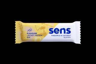 Sens – Pleasure protein tyčinka s cvrččím proteinem; příchuť ananas a kokos (40 g)