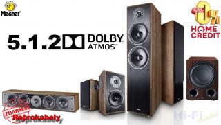 MAGNAT Monitor S80 set 5.1.2 Dolby Atmos ořech