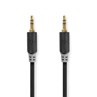 Nedis stereo audio kabel, 3,5mm konektor - 3,5mm konektor, pozlacené, 1m