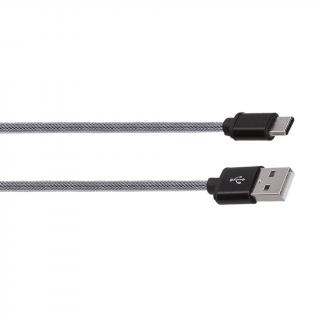 Solight USB-C kabel, USB 2.0 A konektor - USB-C 3.1 konektor, blistr, 1m