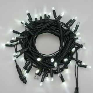 Flash LED řetěz 10m 60 SUPER LED propojitelné PROFI 2-pin venkovní, studená bílá (Venkovní světelný řetěz)
