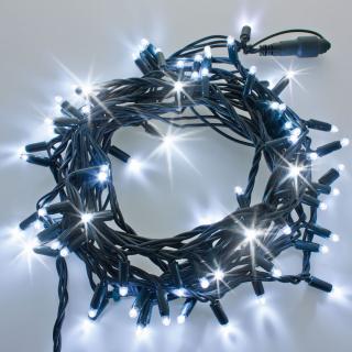 Flash LED řetěz 20m 200 MAXI LED propojitelné venkovní, studená bílá flesh (vánoční osvětlení světelné řetězy)