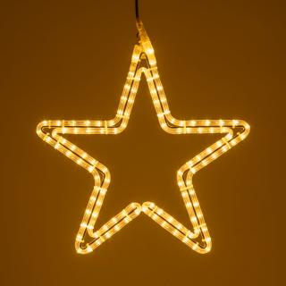 LED motiv hvězda průměr 50cm, 230V venkovní, teplá bílá (Vánoční hvězda svítící)