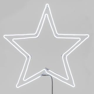 LED neon motiv hvězda průměr 75cm, 230V venkovní, studená bílá (Vánoční hvězda svítící)