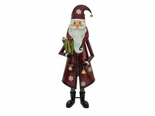 Santa, kovový, 150cm, červený