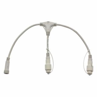 T rozbočovací kabel pro LED vánoční osvětlení PROFI 2-pin, bílá