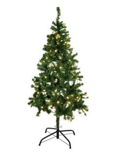 Umělý vánoční stromek s LED osvětlením, 210 cm