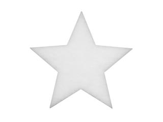 Vánoční ozdoba hvězda fleece 41cm (Vánoční dekorace bílá hvězda  )