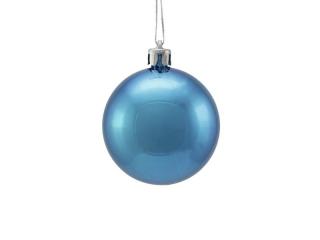 Venkovní vánoční ozdoba - vánoční koule, 6cm, metalická modrá (6 ks) (Vánoční ozdoby)